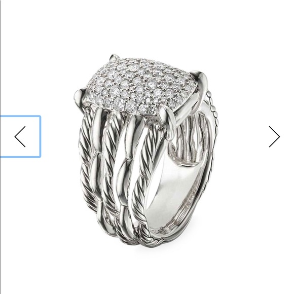 David Yurman Rising Tides Ring with Diamonds SZ:8! - Picture 10 of 12